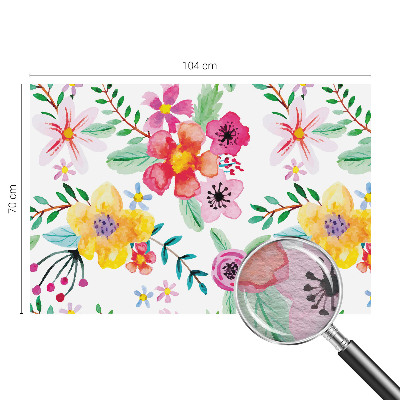 Mural de pared con estampado hermoso con un motivo floral que aporta frescura