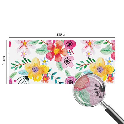 Mural de pared con estampado hermoso con un motivo floral que aporta frescura
