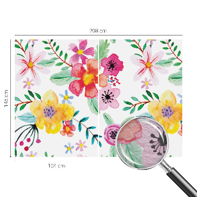 Mural de pared con estampado hermoso con un motivo floral que aporta frescura