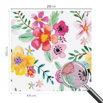 Mural de pared con estampado hermoso con un motivo floral que aporta frescura