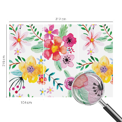 Mural de pared con estampado hermoso con un motivo floral que aporta frescura
