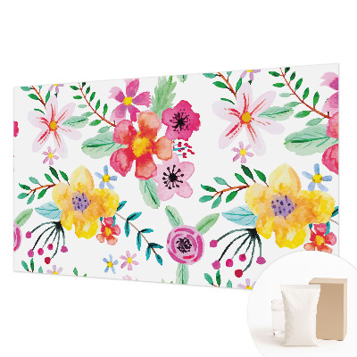 Mural de pared con estampado hermoso con un motivo floral que aporta frescura
