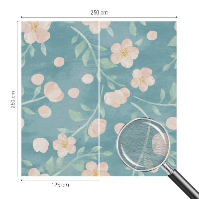Papel mural texturado decorativo con motivo floral elegante