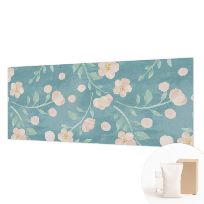 Papel mural texturado decorativo con motivo floral elegante