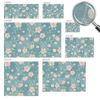 Papel mural texturado decorativo con motivo floral elegante