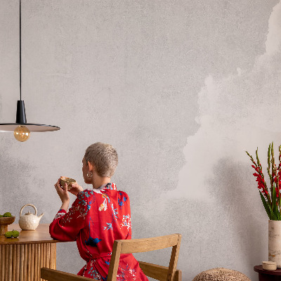 Mural decorativo con diseño de nubes sutiles