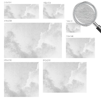 Mural decorativo con diseño de nubes sutiles
