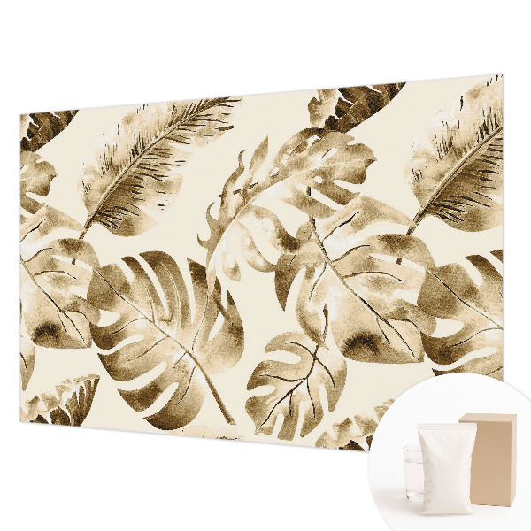 Fotomural decorativo para cabecero de cama con motivo de flora exótica