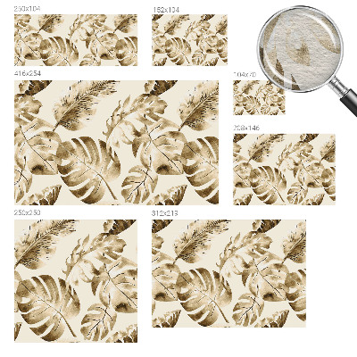 Fotomural decorativo para cabecero de cama con motivo de flora exótica