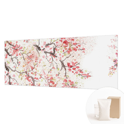 Papel mural con patrón decorativo con ramas floridas