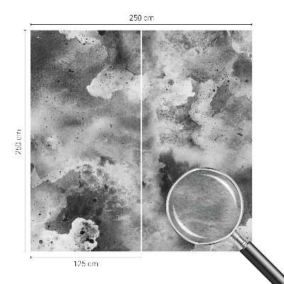 Mural de pared con estampado hermoso con motivo de nubes grises