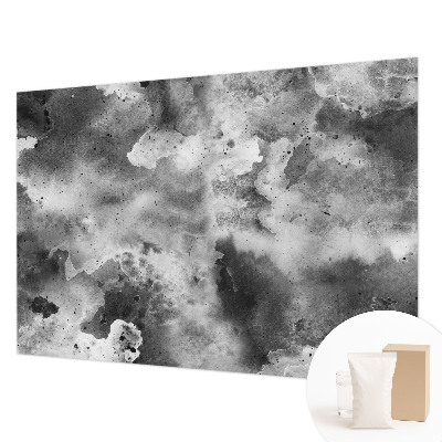 Mural de pared con estampado hermoso con motivo de nubes grises