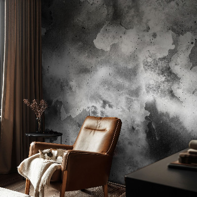 Mural de pared con estampado hermoso con motivo de nubes grises