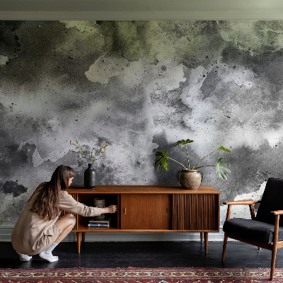 Mural de pared con estampado hermoso con motivo de nubes grises