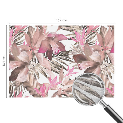 Papel mural texturado decorativo con estampado de flores exóticas