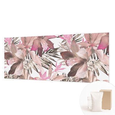 Papel mural texturado decorativo con estampado de flores exóticas