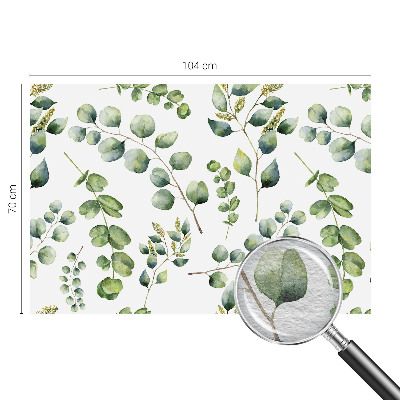 Papel mural con patrón decorativo con hojas verdes