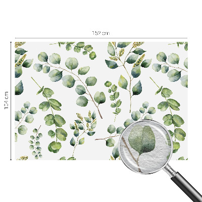 Papel mural con patrón decorativo con hojas verdes