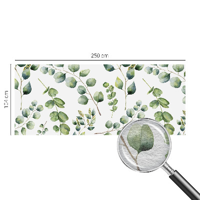 Papel mural con patrón decorativo con hojas verdes