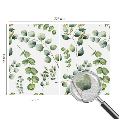 Papel mural con patrón decorativo con hojas verdes