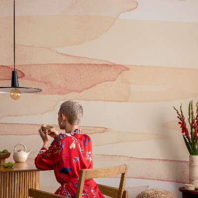 Mural de pared con estampado hermoso con pinceladas en tonos pastel