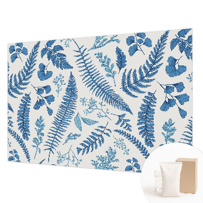 Papel mural texturado decorativo con patrones botánicos