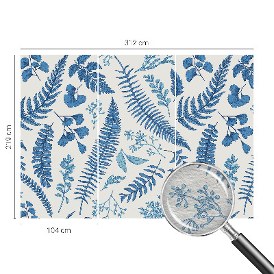 Papel mural texturado decorativo con patrones botánicos