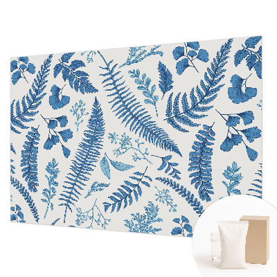 Papel mural texturado decorativo con patrones botánicos