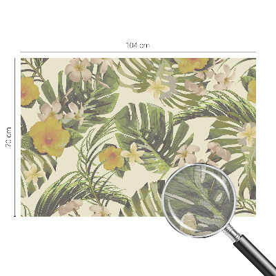 Fotomural decorativo para cabecero de cama con motivo de flora exótica