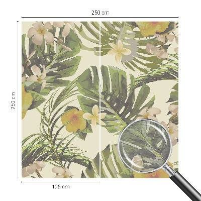 Fotomural decorativo para cabecero de cama con motivo de flora exótica