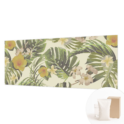 Fotomural decorativo para cabecero de cama con motivo de flora exótica