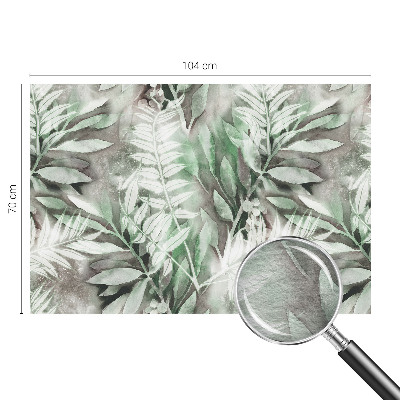 Papel mural texturado decorativo con diseño de hojas en estilo acuarela