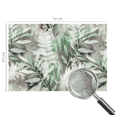 Papel mural texturado decorativo con diseño de hojas en estilo acuarela