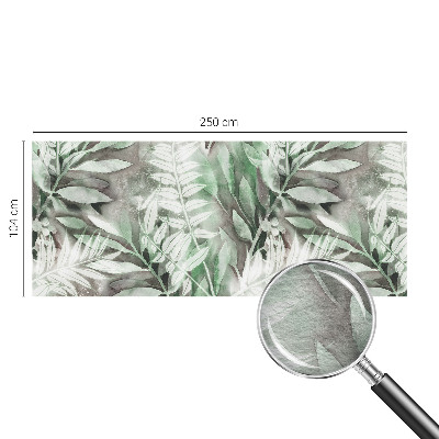 Papel mural texturado decorativo con diseño de hojas en estilo acuarela