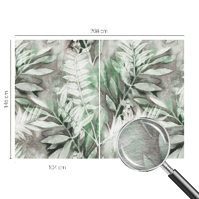 Papel mural texturado decorativo con diseño de hojas en estilo acuarela