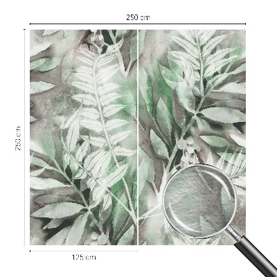 Papel mural texturado decorativo con diseño de hojas en estilo acuarela