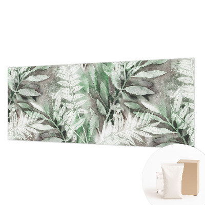 Papel mural texturado decorativo con diseño de hojas en estilo acuarela