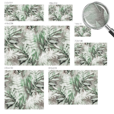 Papel mural texturado decorativo con diseño de hojas en estilo acuarela