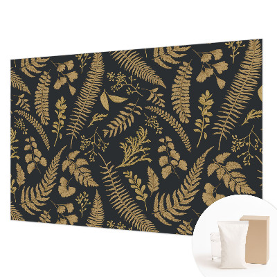 Mural de pared con estampado hermoso con diseño de hojas botánicas