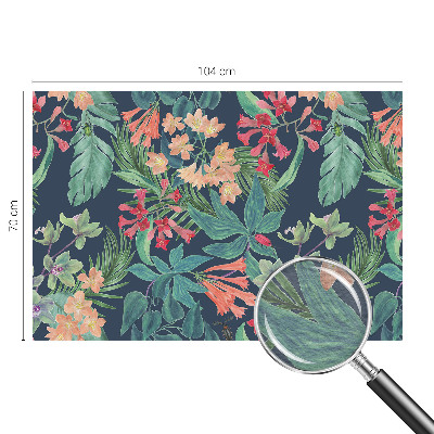 Papel mural con patrón decorativo con motivo de flores tropicales