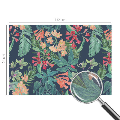 Papel mural con patrón decorativo con motivo de flores tropicales