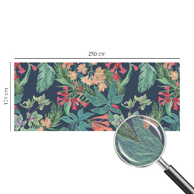 Papel mural con patrón decorativo con motivo de flores tropicales