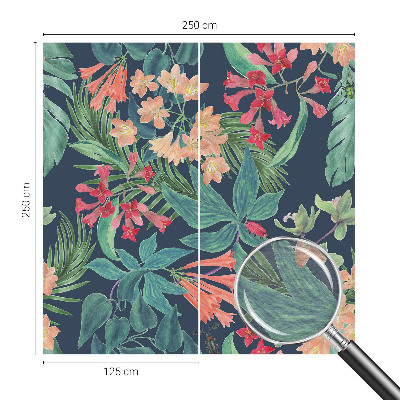 Papel mural con patrón decorativo con motivo de flores tropicales
