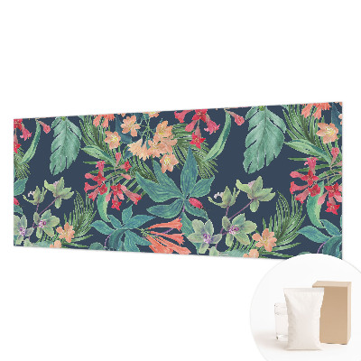 Papel mural con patrón decorativo con motivo de flores tropicales