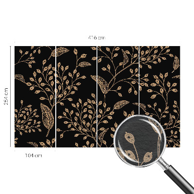 Mural decorativo con diseño de elegancia botánica