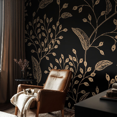 Mural decorativo con diseño de elegancia botánica