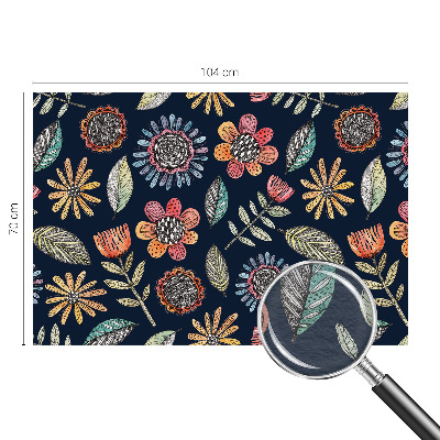 Fotomural decorativo para cabecero de cama con mosaico floral