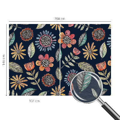 Fotomural decorativo para cabecero de cama con mosaico floral