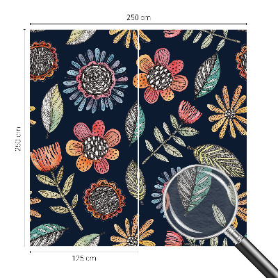 Fotomural decorativo para cabecero de cama con mosaico floral