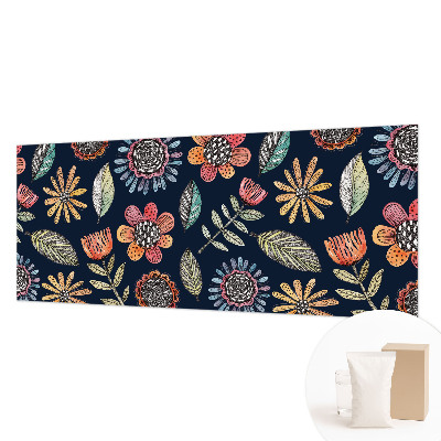 Fotomural decorativo para cabecero de cama con mosaico floral